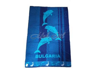 Хавлиени кърпи Плажни кърпи Плажна кърпа 100/150 - Делфини в цвят петрол